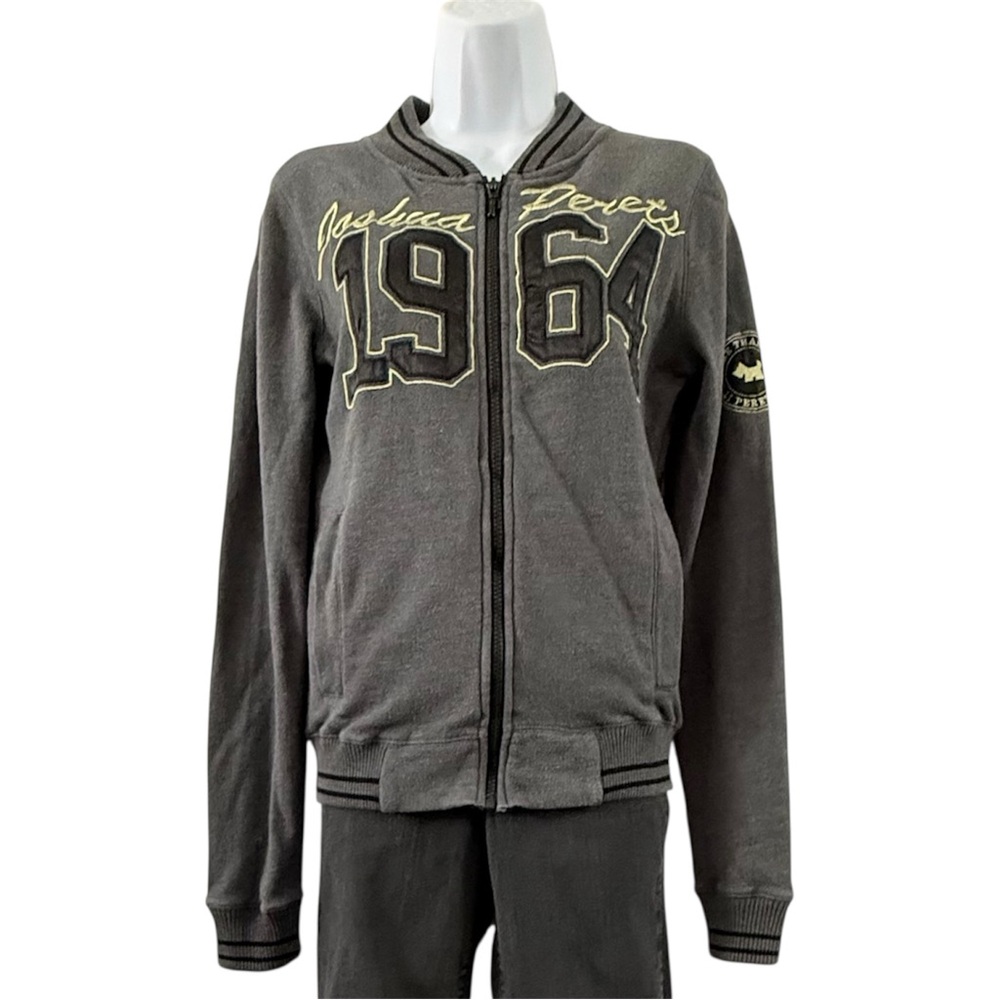 Joshua Peretz 1964 Zip Bomber Sweatshirt Gray Varsity Streetwear